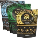 8 oz Koa Kava Bundle med Premium Tongan, Fijian Waka og Vanuatu Waka Kava Root Powder