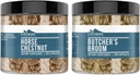 Earthborn Elements Horse Chestnut and Butcher 's Broom Bundle, 200 Kapsler Hver, Pure & Ufortyndet, Ingen tilsætningsstoffer