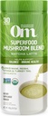 Om Mushroom Superfood Matcha Latte Blend - Green Tea Mushroom Powder with Lions Mane, Reishi, Chaga & Turkey Tail - Fokus, rolig & Stress Support - 8.47 oz Canister (30 Servere)