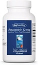Allergy Research Group Astaxanthin 12mg Supplement - fra Økologiske Mikroalger, Eye Health, AstaZine Astaxanthin, Natural Antioxidant, Skin Health, Brain Function Support, Softgels - 60 Greve