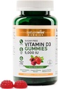 NatureWise D3 5000 IE Gummies - Sugar- Free Mixed Berry Flavor - Vitamin D Gummies til voksne, Understøtter Immunitet, Muscle & Bone Strength - Gelatin- Free, Non- GMO - 90 Gummies [45- Day Supply]