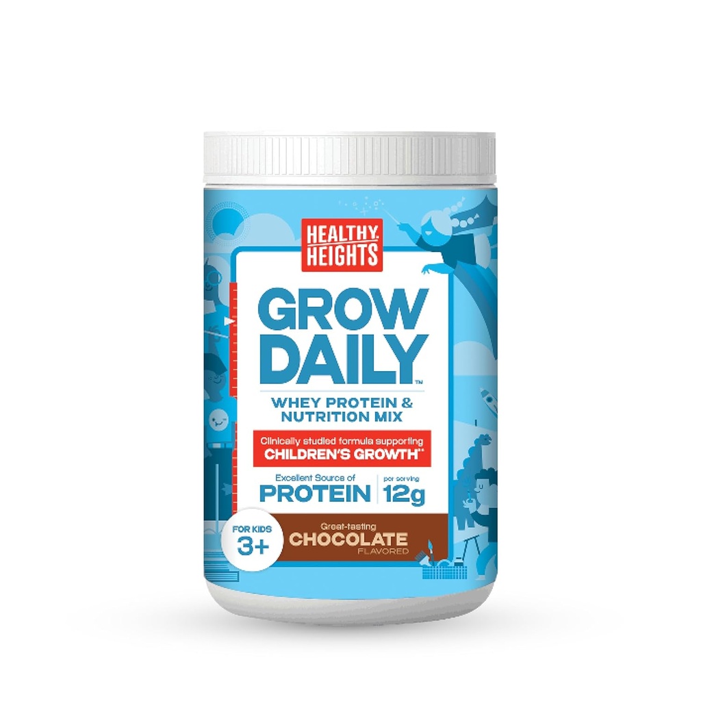 Sund Heights Grow Daily Kids Protein Drink Mix (Chokolade) - High Protein Shake for Kids 3 +