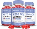 Justified Laboratories (3 Pack MIcrobio Keto ACV Gummies Extreme 2000MG Micro Bio Keto Gummies Apple Cider Vinagar Formuleret med Pomegranate Beet Juice Powder B12 Vegan Non GMO 180 Gummys