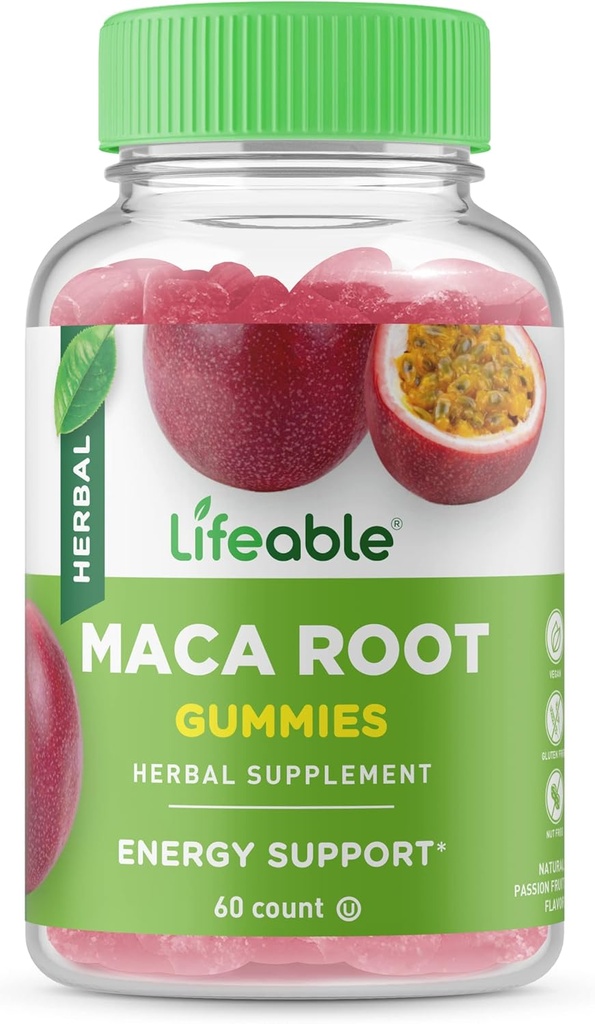 Lifeable Maca Root Gummies against 124; 50mg Maca Root for kvinder og mænd