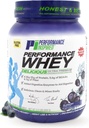 YDEEVNE INSPIRED Nutrition WHEY Protein Powder - All Natural - 25G Protein - BCAA - fordøjelsesenzymer - Fiber Packed - Blåbær - 2lb