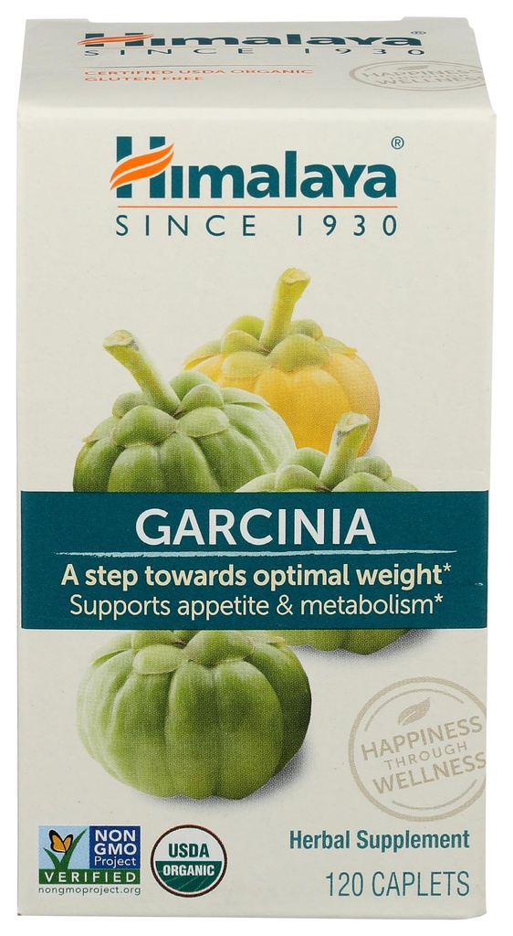 Himalaya Organic Garcinia Cambogia Herbal Supplement, Appetite Support, Lipid Metabolisme, Vægt Support, USDA Organic, Non- GMO, Vegan, 600 mg, 120 Plantbaserede Caplets