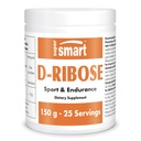 Supersmart - D- Ribose Powder (Natural Sugar) 6gm per dag - ATP Syntese & Production - Universal Fuel for Energy - 124; Non- GMO & Gluten Free - 150 g