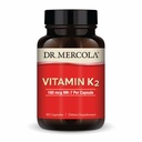 Dr. Mercola Vitamin K2- 180 mcg Vitamin K2 som MK- 7 - Understøtter sund arteriel funktion & hjerte sundhed - Non- GMO, Gluten- Free & Dairy- Free - 90 kapsler (90 Servere)