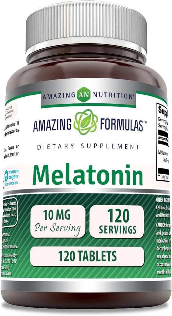 Amazing Formulas Melatonin 10 Mg Supplement Note 124; Tablets Note 124; Non- GMO Note 124; Gluten- Free