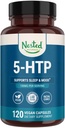Nested Naturals 5- HTP 100 mg (5- hydroxytryptophan) - Sleep and Mood Support - 5htp supplement til naturligt sourced serotonin - 120 Non- GMO, Vegan kapsler