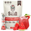 Salud 2-in-1 Hydration og Immunity Electrolytes Powder, Watermelon Margarita - 15 Servere, Agua Fresca Drink Mix, Elderberry, Dairy & Soy Free, Non- GMO, Gluten Free, Vegan, Low Calorie, 1G Sukker