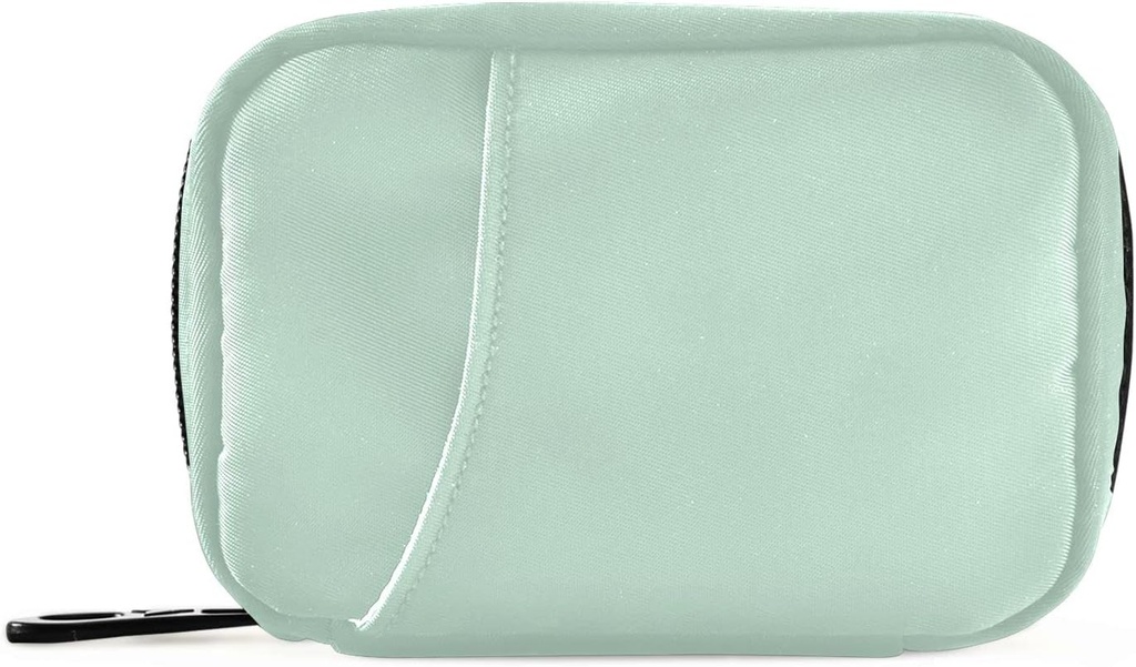 Naanle Pill Box 7 Day Pill Case Rejser Pill Organizer taske med lynlås Portable ugentlige sag Kompakt størrelse for vitamin supplement Holder, Solid farve Light Green, 4.6 x 3.14 x 1.88 tommer, 0,12 kg