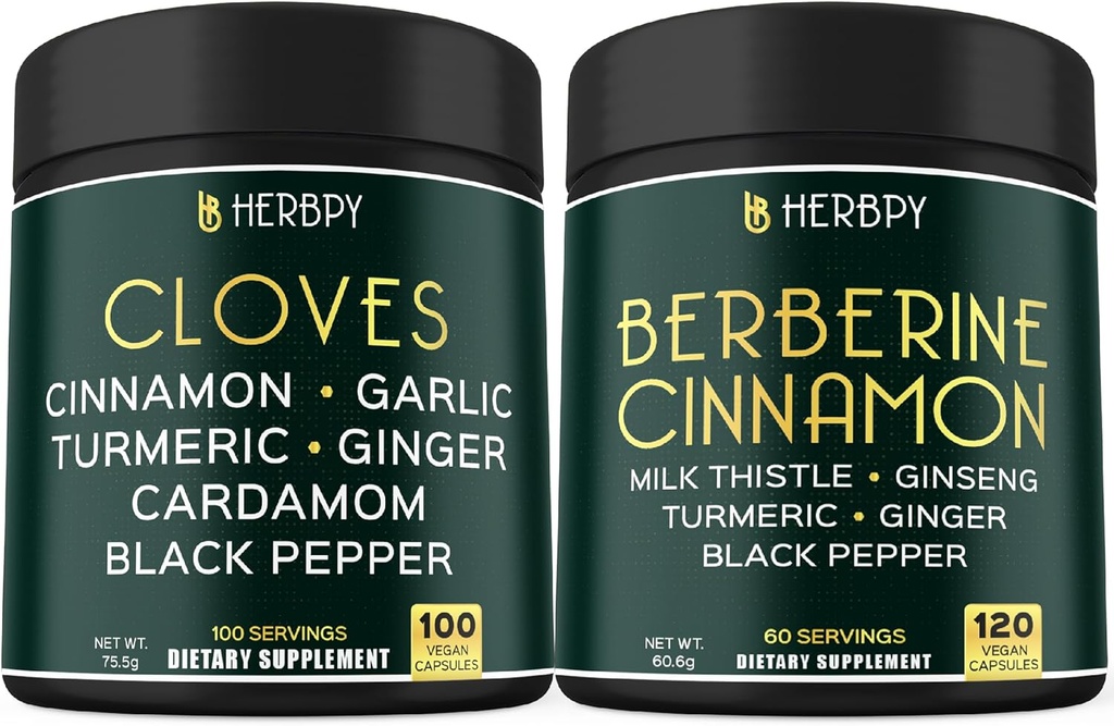 Bundle 7in1 Cloves Supplement & 7in1 Berberine HCl 97% Supplement