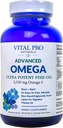 Vital Pro Naturals - Advanced Omega Wild fanget norsk fiskeolie med 23500 mg af høj potens Omega 3 Fedtsyretilskud EPA DHA og DPA for hjerne og hjerte 60 Softgels (Packaging May Vary)