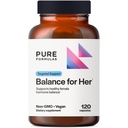 PureFormulas Balance for Her - Hormon Balance for Kvinder - DIM, Black Cohosh, Calcium D- glucarat, EGCg Green Tea Extract & Chaste Tree Supplement for Mood Support & Østrogen Metabolisme -120 Kapsler
