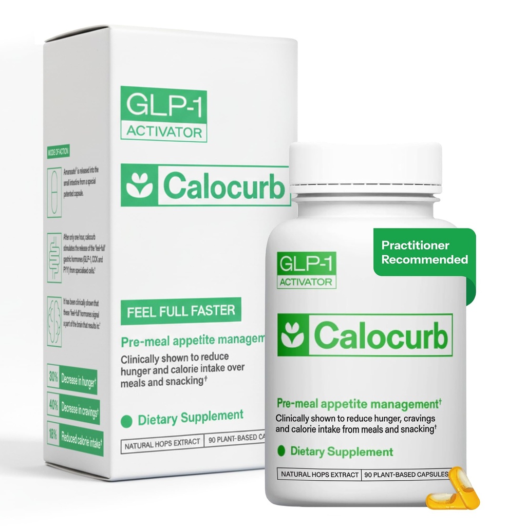Calorie Control Supplement 6X Natural GLP-1 Aktivator, Officiel & Patenteret Amarasate Formel, Plant baseret kost GLP1 Supplement, Administrerer Appetit, Hunger & Cravings, 1 Måned gennemsnitlige Tilgang, 90 Tæl
