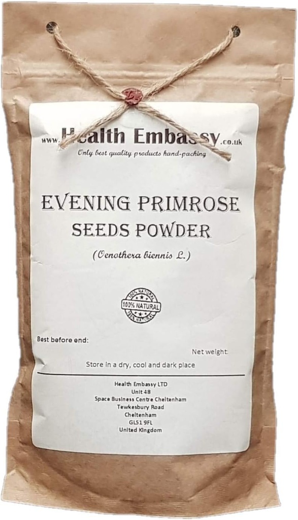 Health Embassy Evening Primrose Frø Pudder Budding 124; Oenothera biennis L Budding 124; (50g)