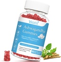Sugar Free Ashwagandha Gummies for Women Mænd, Organic Ashwa Root Extract Supplement for Relax Restore Balance, Vegan Gluten Free, 60 Greve