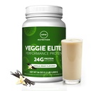 MRM Nutrition Veggie Elite Performance Protein124; Vanilla Bean Flavored • 124; Plantbaseret Protein124; Let at Digest • 124; med BCAAs • 124; Vegan + Gluten- Free • 124; Klinisk Testede • 124; fordøjelsesenzymer • 124; 30 Servering