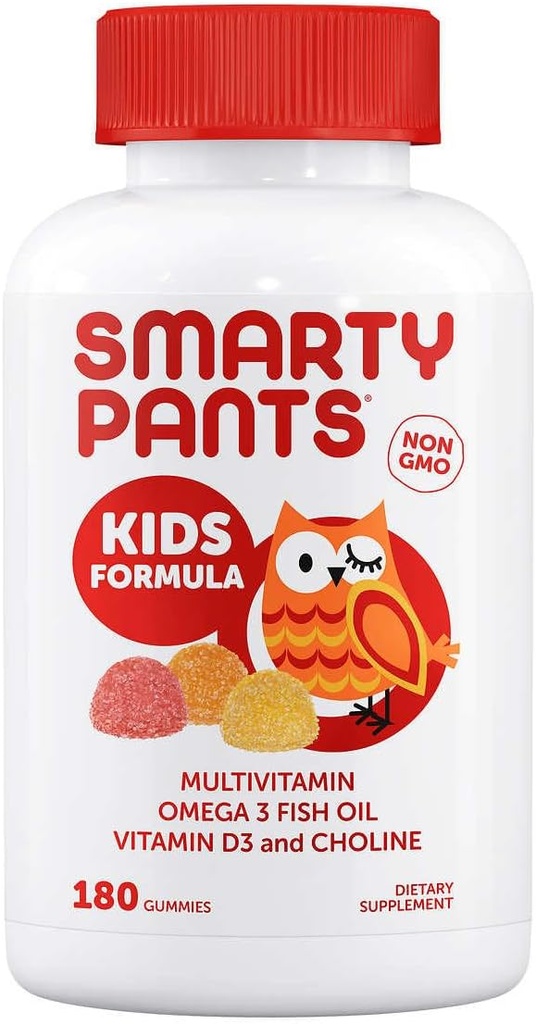 Generisk Smarty Pant Kids Komplet Multivitamin, 180 Gummies Bundle, Multivitamin Plus Omega 3, D3- vitamin og B12-vitamin, 45 dages forsyning