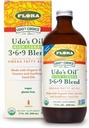 Flora - Udo 's Choice High- Lignan 369 Omega Oil Blend, Udo' s Oil Balanced 2: 1: 1 Ratio af Omega Fedtsyrer, Lavet med Økologisk Hør, Sesame & Sunflower Seed Olies, 17-oz. Glasflaske