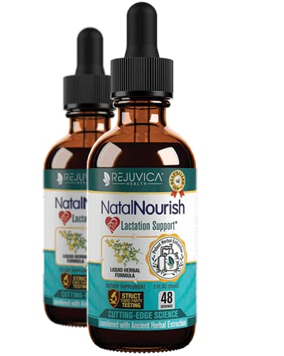 Rejuvica Health NatalNourish - Advanced Amning Support - Flydende levering til bedre Absorption - Bukkehorn, Velsignet Thistle, Anise, Fennel & mere!