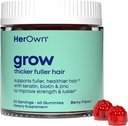 Hendes egen grow gummies, fremmer Thicker Hår, Med Biotin, Keratin & Horsetail, Understøtter Fuller Hår, sund hårvækst, Berry Flavor, 60 gummies