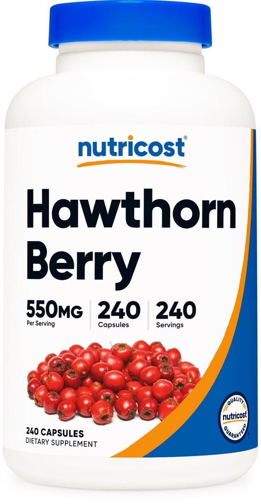 Nutricost Hawthorn Berry Kapsler 550mg, 240 Kapsler, Vegetarisk Friendly, Non- GMO & Gluten Gratis