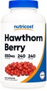 Nutricost Hawthorn Berry Kapsler 550mg, 240 Kapsler, Vegetarisk Friendly, Non- GMO & Gluten Gratis