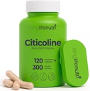 LongLifeNutri Citicolin (CDP - Cholin) 300 mg, 120 Vegetariske Kapsler, 4- Måned Supply, GMP Certified, Made in USA