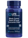 Life Extension Black Cumin Seed Oil og Curcumin Elite, Black Cumin, Gurkemeje Extract, Immun Health Support, høj biotilgængelighed, Whole- Body Health, Gluten Free, Non- GMO, 60 bløddele