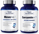 1MD Nutrition MoveMD & CurcuminMD Plus Bundle Note 124; Læge Formuleret med kollagen, gurkemeje og Boswellia Serrata