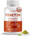 Fiskein 10- in-1 Formel - med Spermidine Quercetin Resveratrol, Elderberry, Gurkemeje Non- GMO, Gluten- Free, Soy- Free