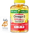 Omega-3 fra Fish Oil Heart General & Brain Health Kosttilskud Softels, 1000 mg, 120 Count Bundle med Lualls 45 Diabetes Decoded