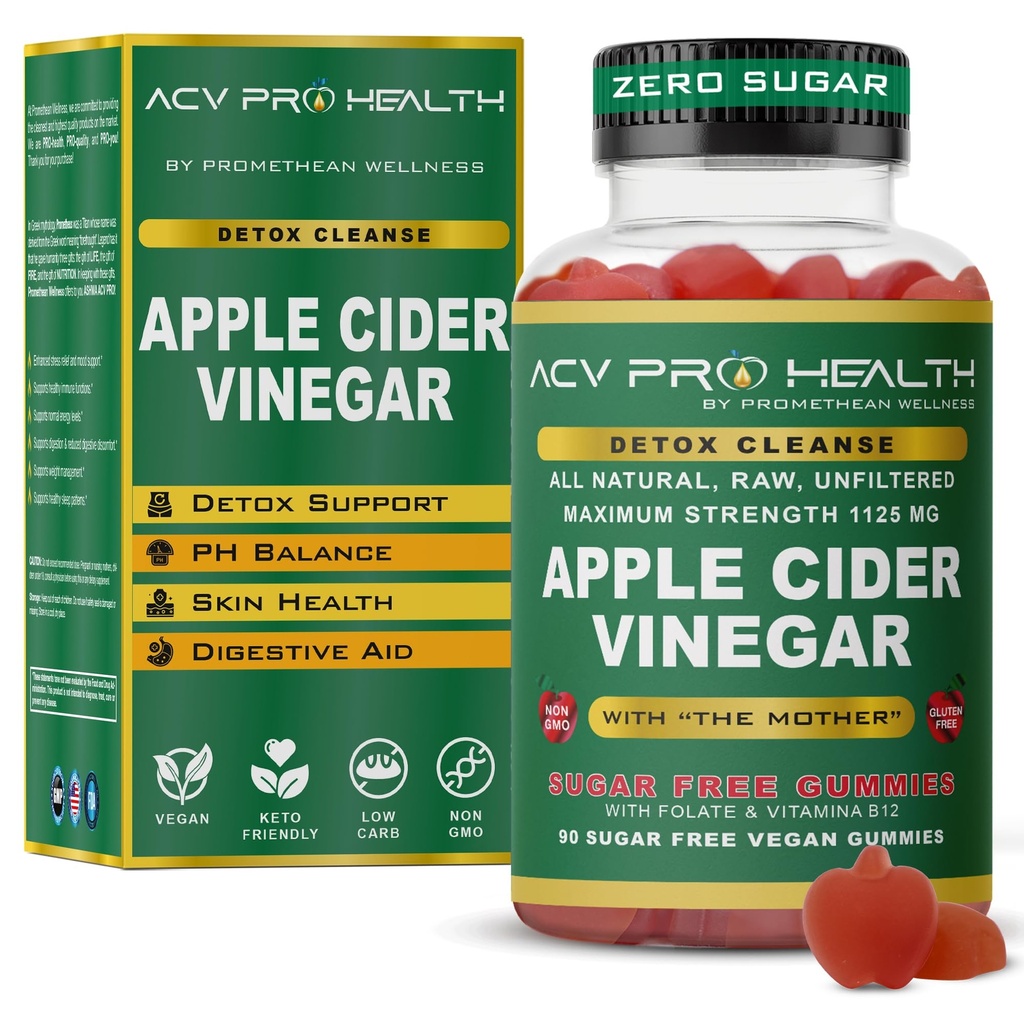 ACV med sukker gør ingen sense! Apple Cider Vincious Gummies Sukker Free Low Carb Advanced Keto Acv Gummies Keto Gummy Detox Cleanse (90 Greve)
