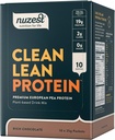Nuzest - Pea Protein Powder - Clean Lean Protein, Premium Vegan Plant Protein Powder, Dairy Free, Gluten Free, GMO Free, Protein Shake, Rich Chocolate, 0,9 oz, (Pack of 10)