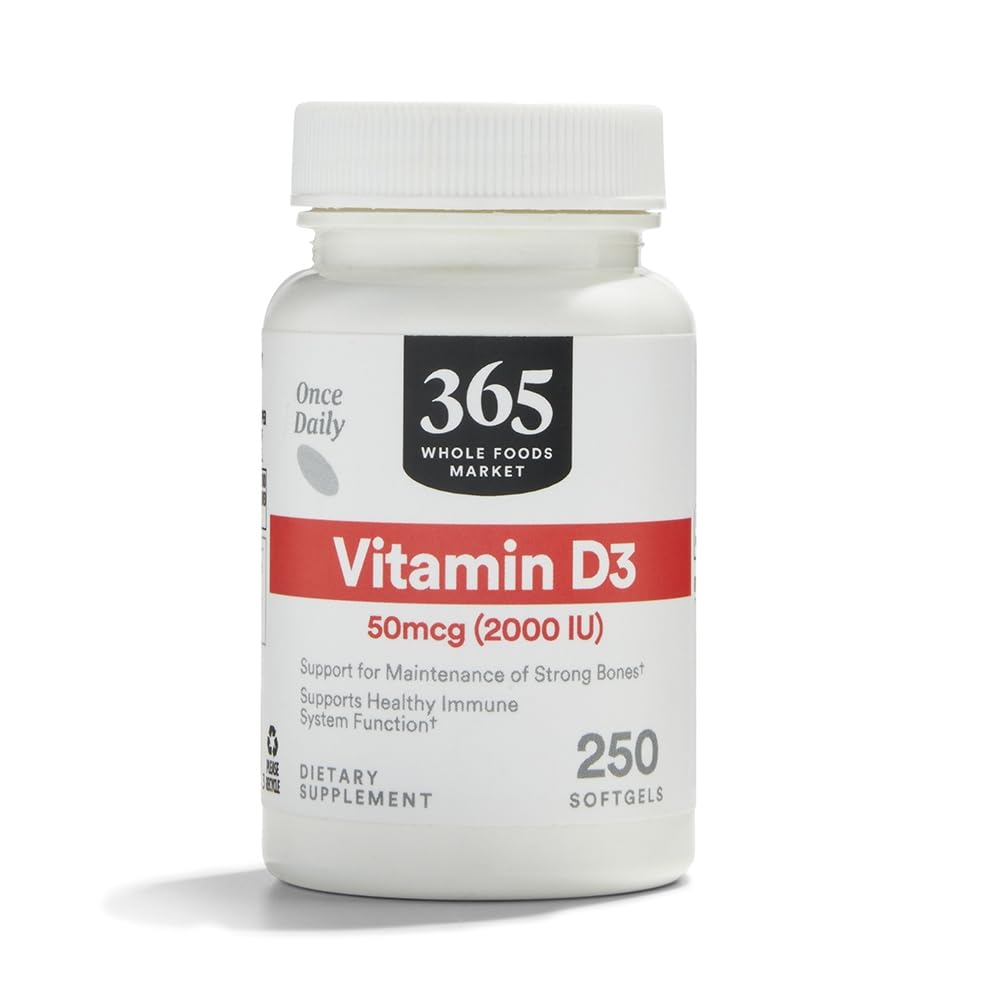 365 af Whole Foods Market, D3- vitamin 2000 IE, 250 ng