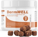 VetWELL Omega 3 tillæg til hunde med antarktisk krill olie, Astaxanthin, Omega 3 6 9, EPA, DHA for Amazing Skin og Coat (60 Greve)