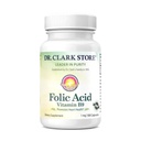 Dr. Clark Folinsyre (vitamin B9) Supplement - 1mg, 100 Gelatine kapsler, Essential B Vitamin til daglig sundhed