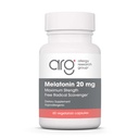 Allergy Research Group Melatonin 20mg - Pure Melatonin, Ekstra styrke til voksne, Søvnhjælp, Høj dosis, Vegetariske kapsler - 60 Greve