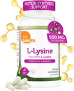Zahler L- Lysin 500mg, Freeform L- Lysin Supplement, Kosher 60 Kapsler