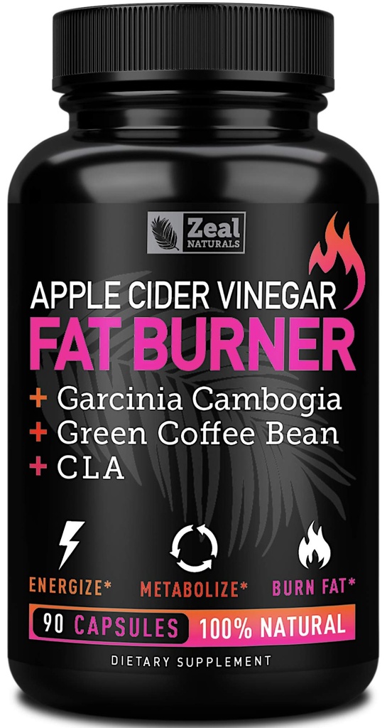 Apple Cider Vinyl Vægtteledelse piller til kvinder - Garcinia Cambogia + w. CLA & Green Coffee Bean Green Tea