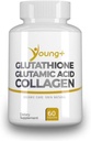 Unge + Glutathion, glutaminsyre og collagen. Antioxidant supplement - 1000 mg, 60 kapsler