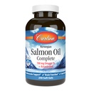 Carlson - Salmon Oil Complete, 700 mg Omega- 3s + Astaxanthin, Cardiovaskulær Support, Brain Function & Joint Health, Norwegian, 240 Softgels