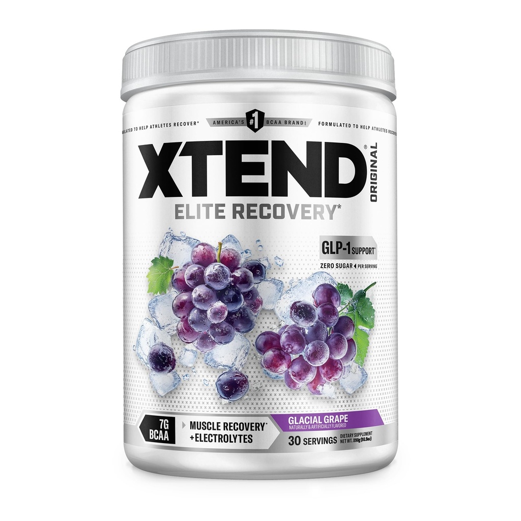 Xtend XTEND Original BCAA Powder 7g BCAA og 2,5 g L- Glutamin, Sugar Free Post Workout Muscle Recovery Drik med Aminosyrer til mænd og kvinder, 30 Servering