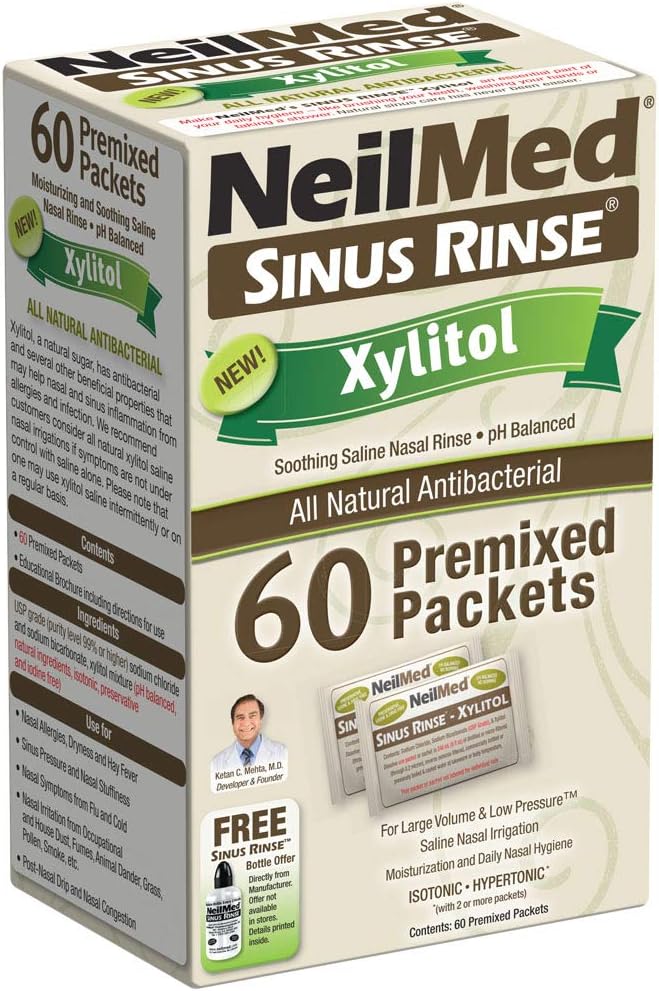 NeilMed Sinus Rinse Premixed Refill Pakninger med Xylitol, 60ct.