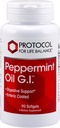 Protokol Pebermynte G.I. - til fordøjelsesstøtte * - med pebermynte, ingefær olie & fennikel olie - enteric- coated - Dairy Free & Halal - 90 Softgels