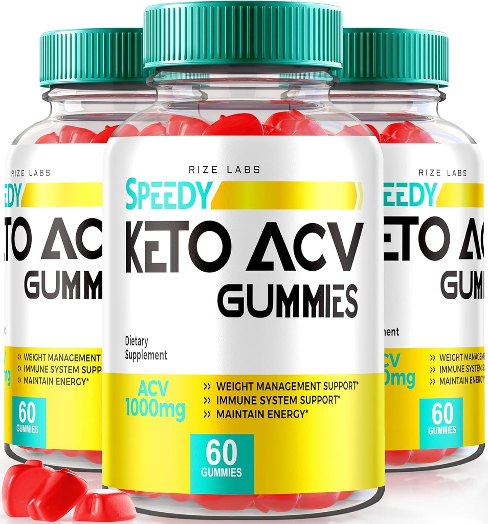 rize laboratorier - Speedy Extreme Keto Plus ACV Gummy til avancerede vægttab med Apple Cider Vincipes 2000mg tillæg (180 gummies)