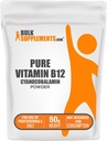 Bulkadditions.com Pure Vitamin B12 Powder - som Cyanocobalamin, vitamin B Kosttilskud, Cyanocobalamin B12 Supplement - Pure Product, Multiple Servering, 50g (1.8 oz) (pakke med 1)