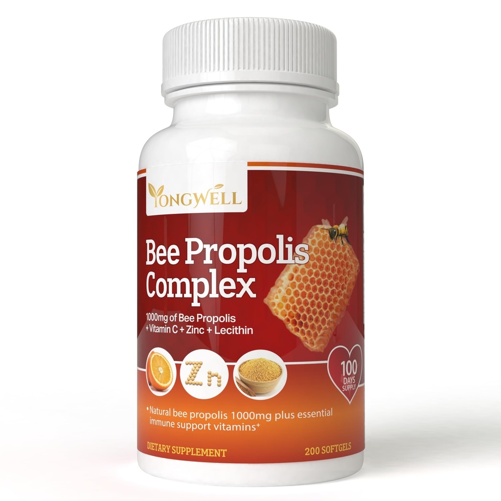 Super Bee Propolis Kompleks med C-vitamin, zink & lecithin (200 kapsler)